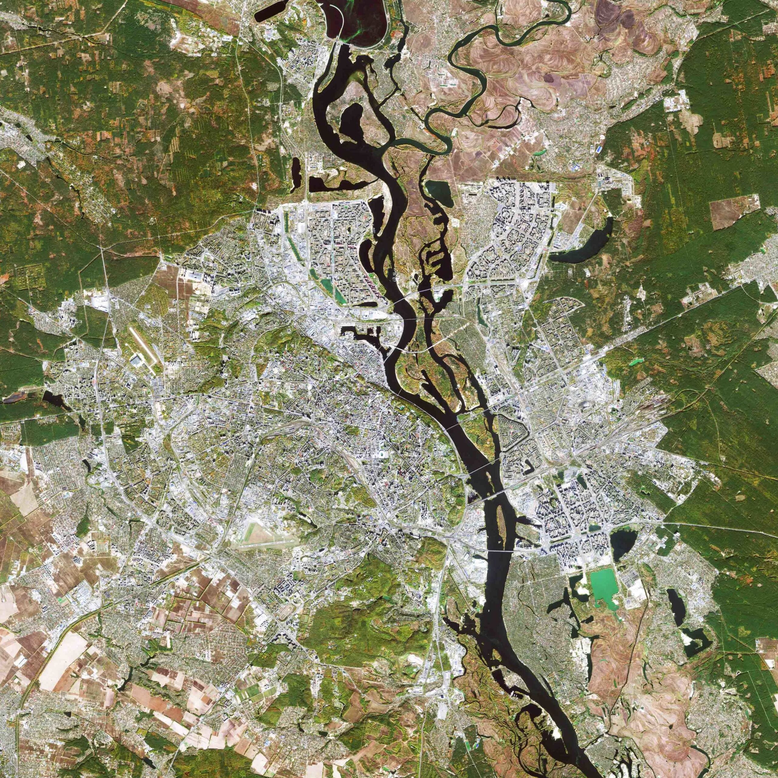 Київ з космосу — знімок ESA